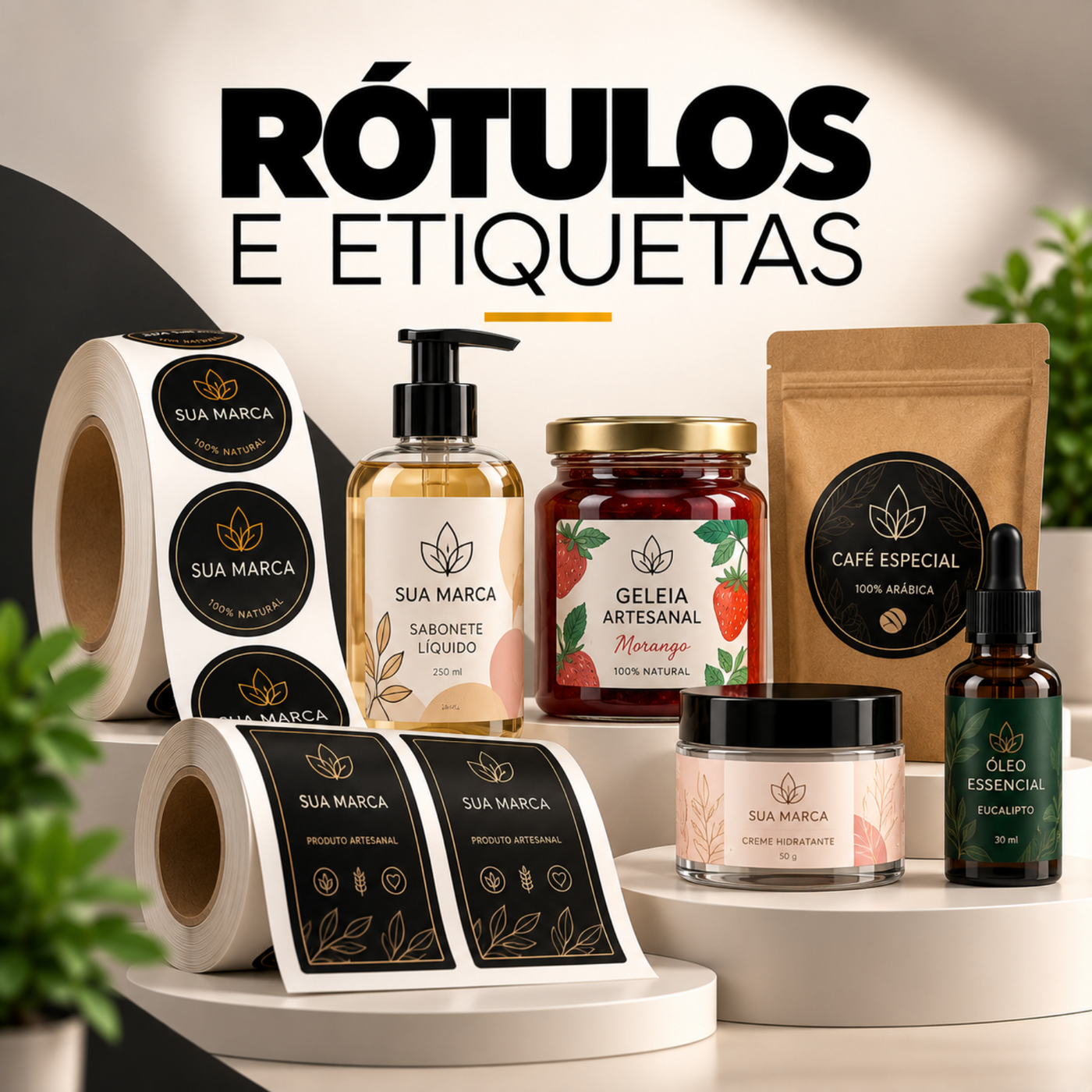 rótulos e etiquetas personalizadas de alto padrão multicores