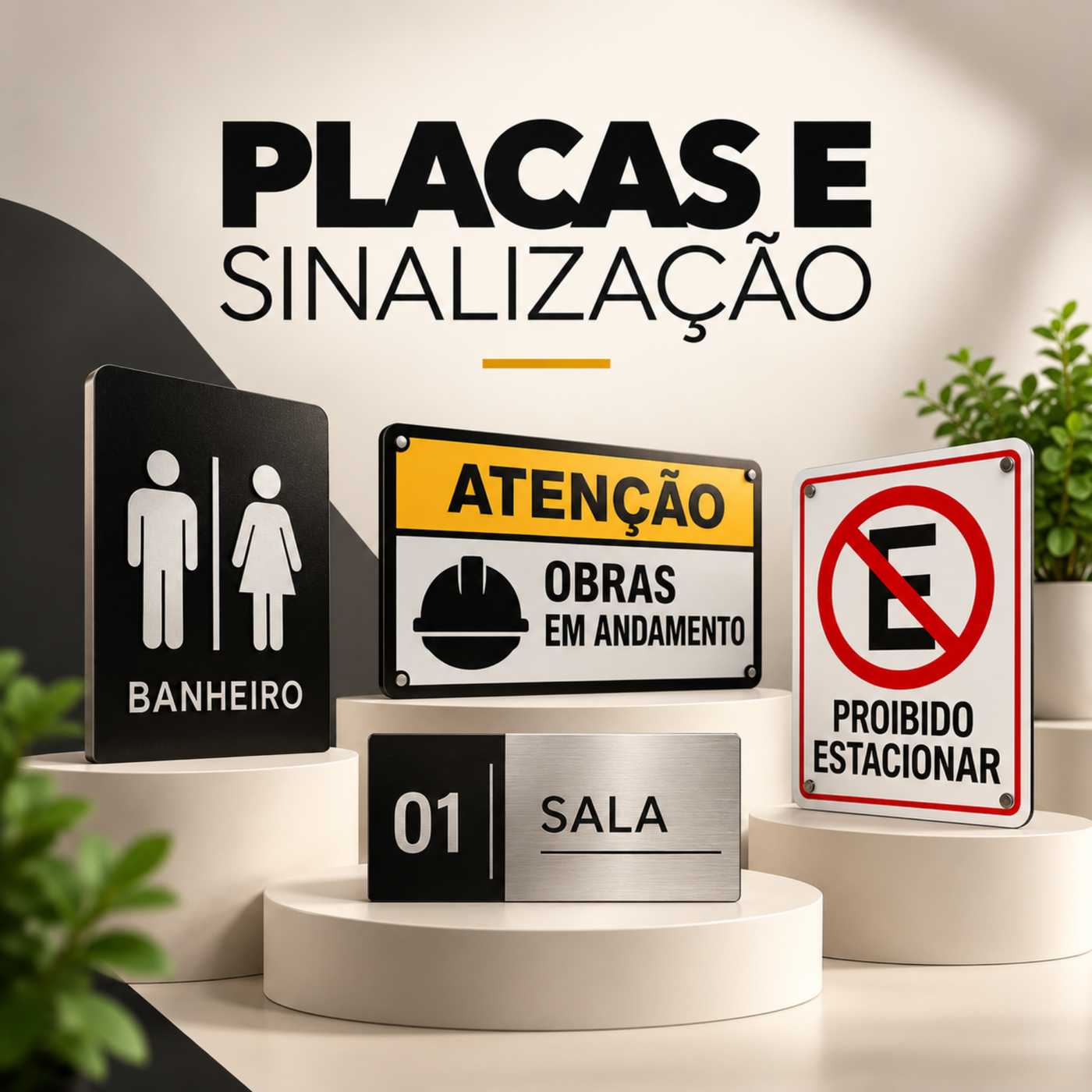 placas e sinalização personalizadas