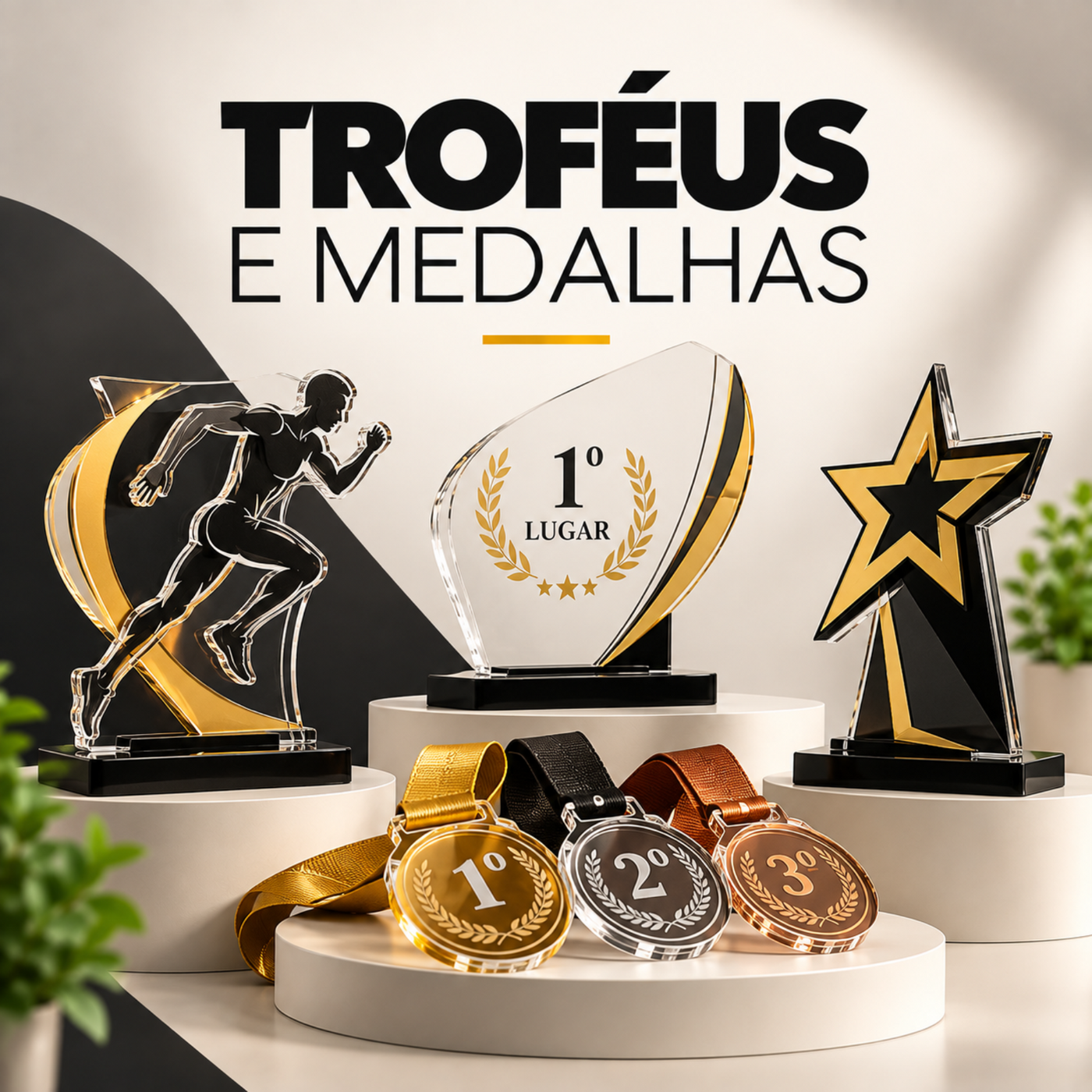 Troféus e Medalhas Personalizados em Acrílico e MDF