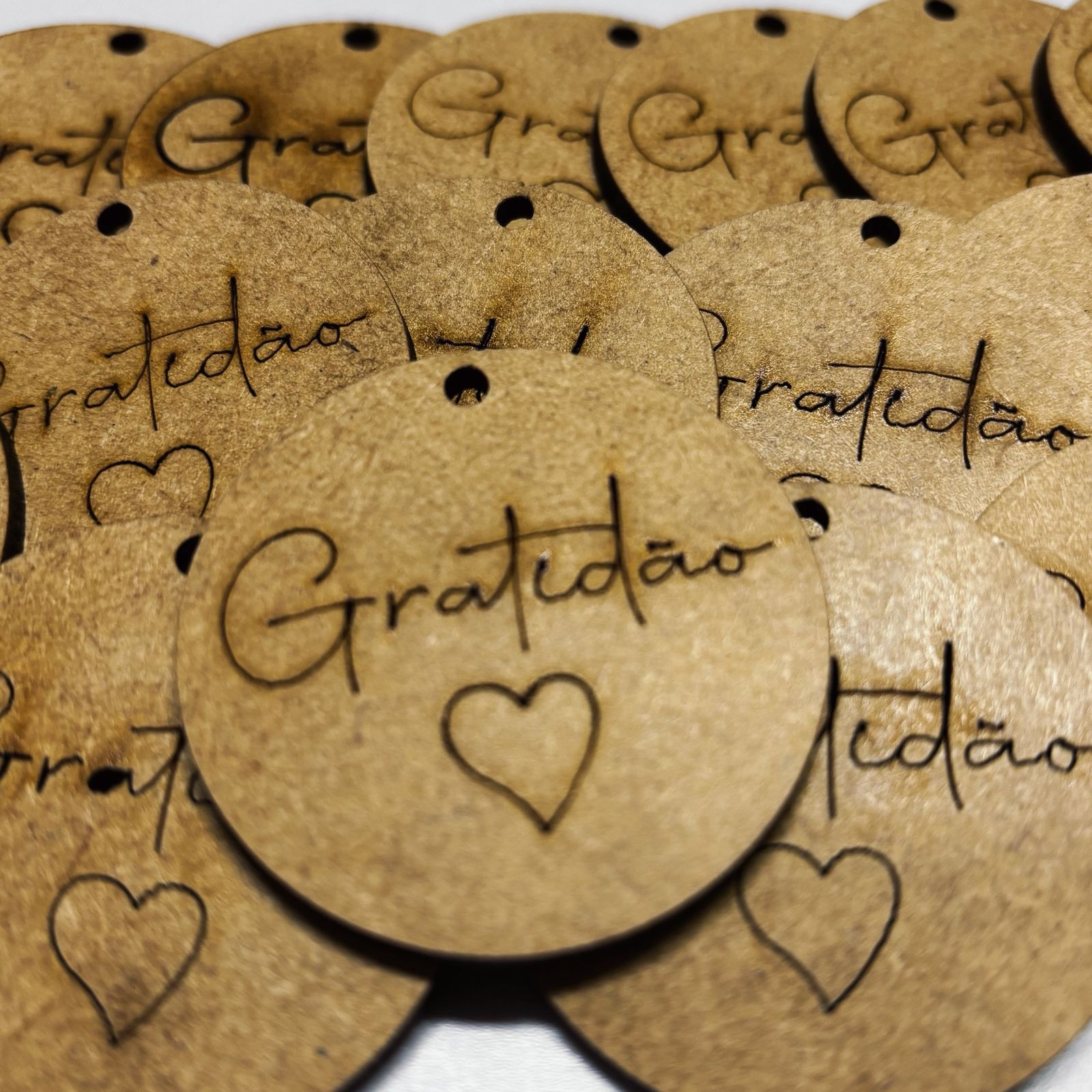 Chaveiro / Tag - Gratidão - em MDF Gravado a Laser