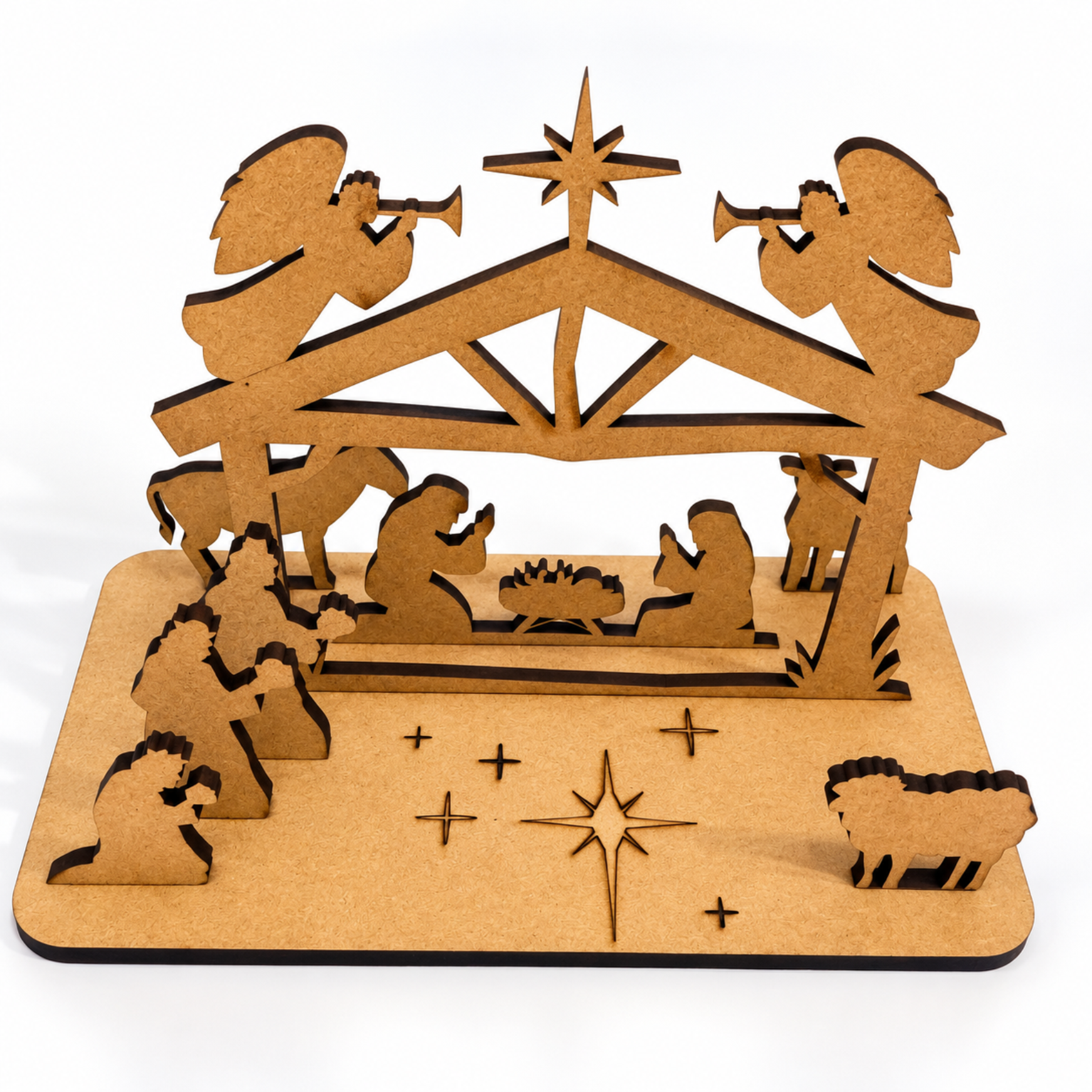 Presépio de Natal em MDF – Enfeite Natalino Decorativo