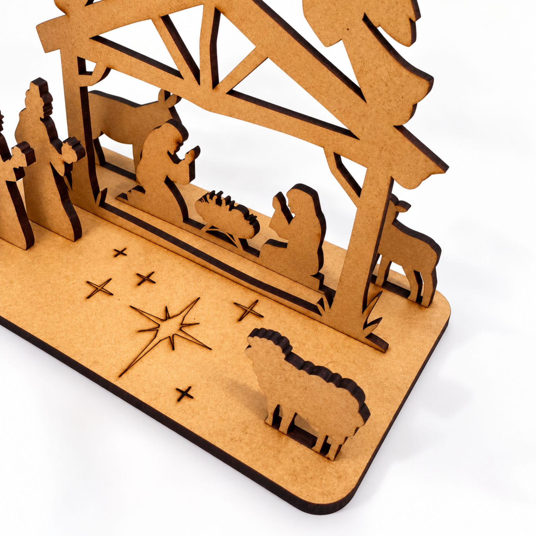 Presépio de Natal em MDF – Enfeite Natalino Decorativo