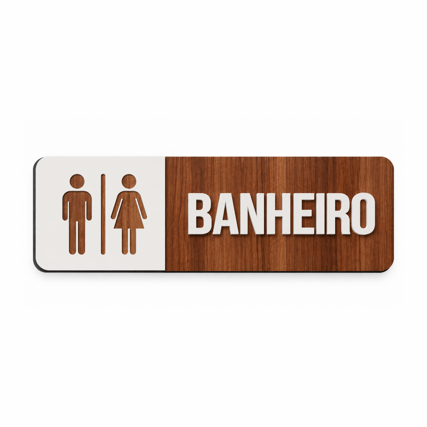 placa de identificação de salas - banheiro