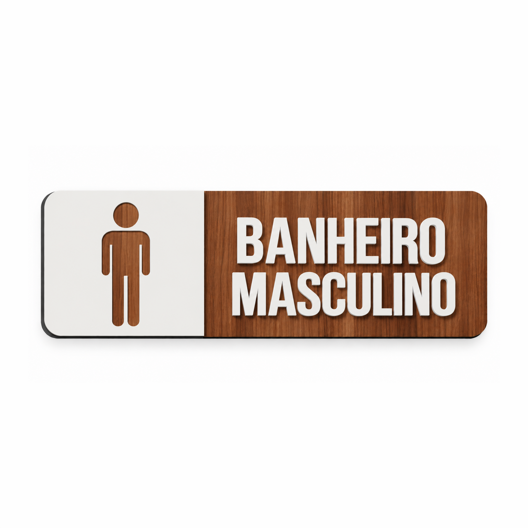 placa de identificação de salas - banheiro masculino