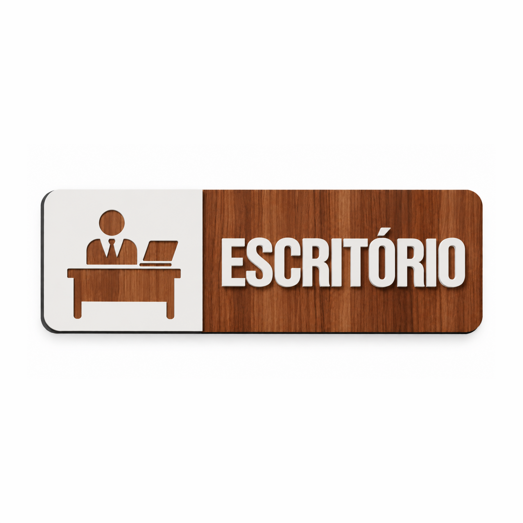 placa de identificação de salas - escritório
