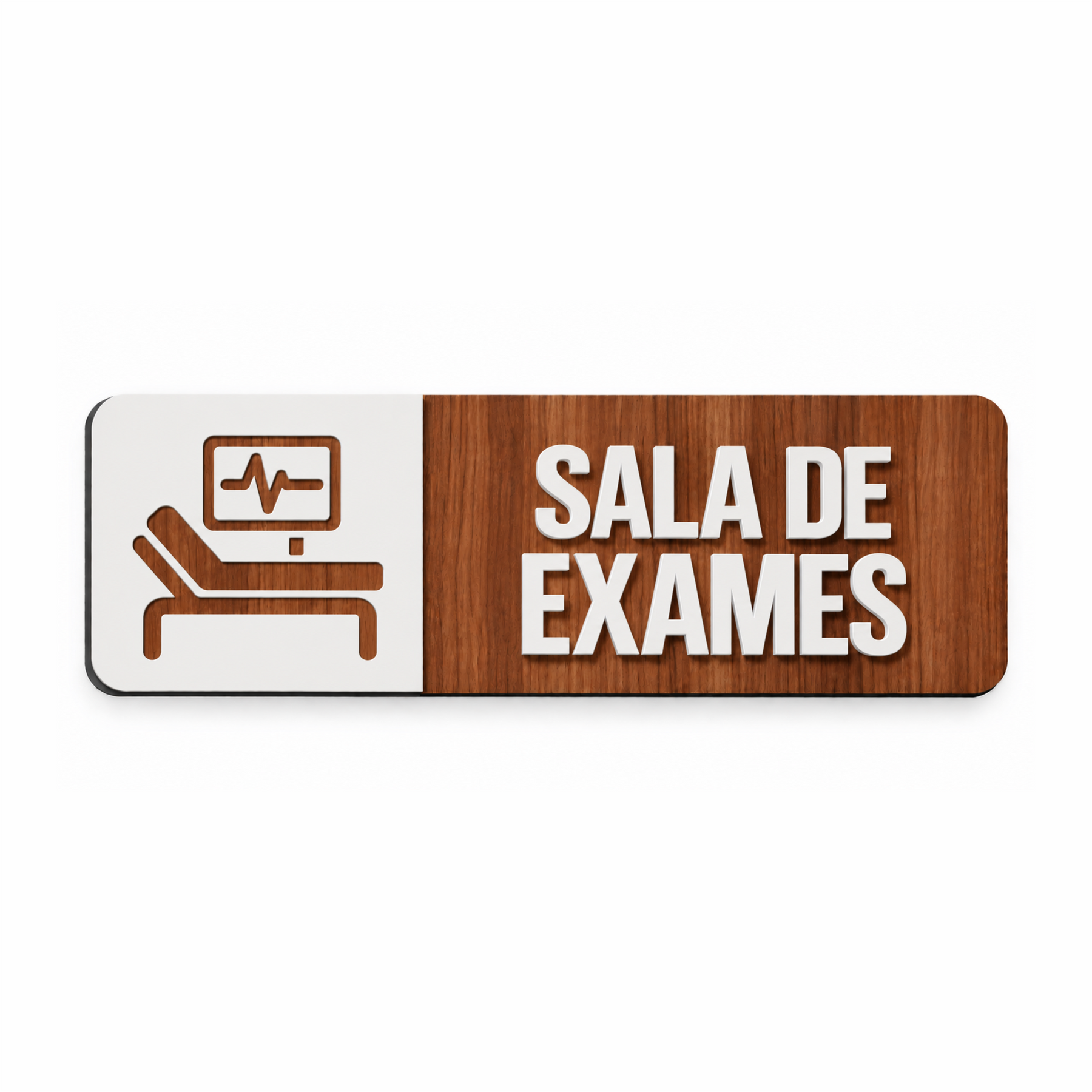 placa de identificação de salas - sala de exames
