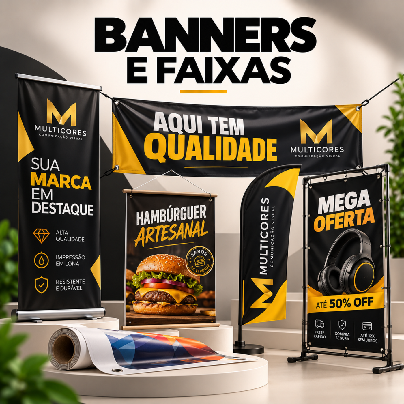 banners e faixas personalizados com impressão em qualidade fotográfica multicores