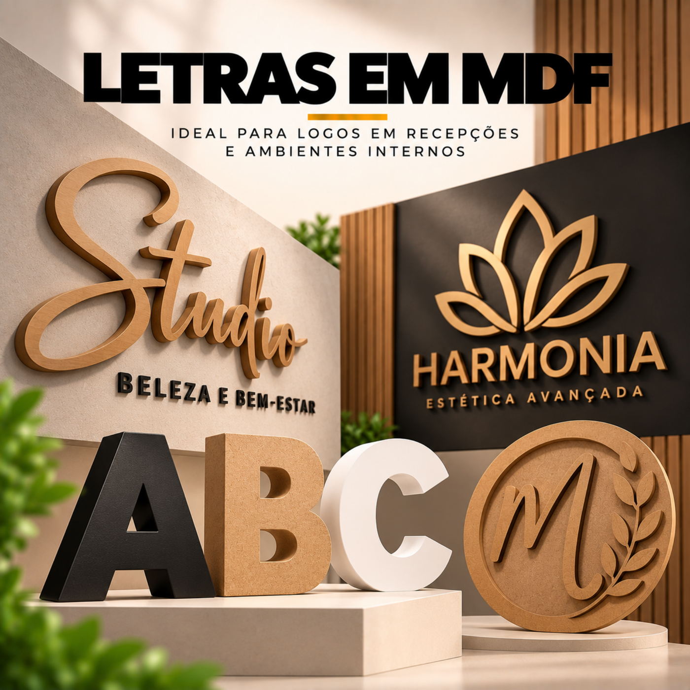 letra caixa em mdf _ logotipo para consultórios e recepções e ambientes internos