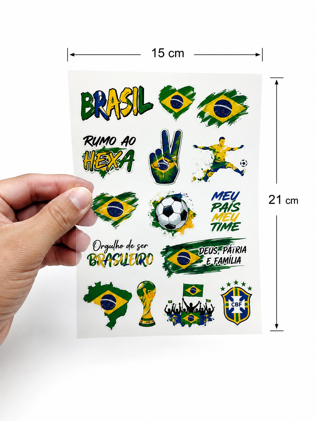 Adesivo DTF UV com Verniz - Folha A5 - 15x21cm