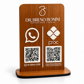 placa pix personalizada para balcão de atendimento