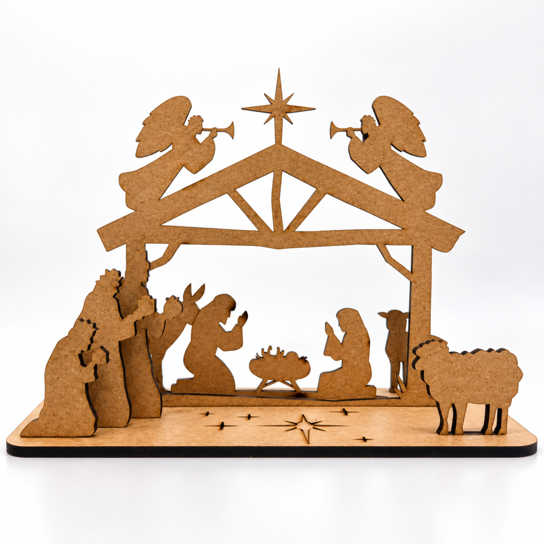 Presépio de Natal em MDF – Enfeite Natalino Decorativo
