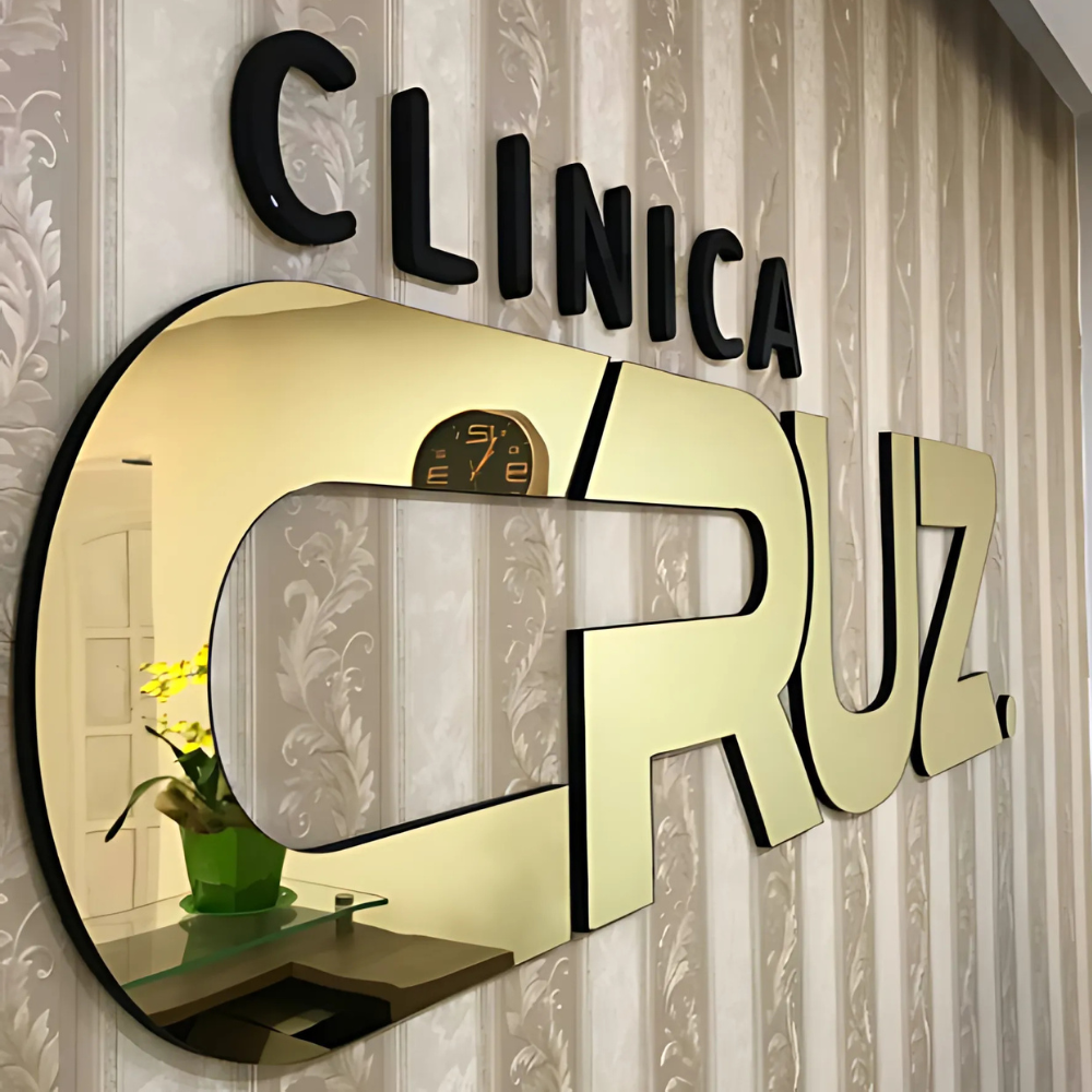 Letra Caixa em MDF com Face de Acrílico