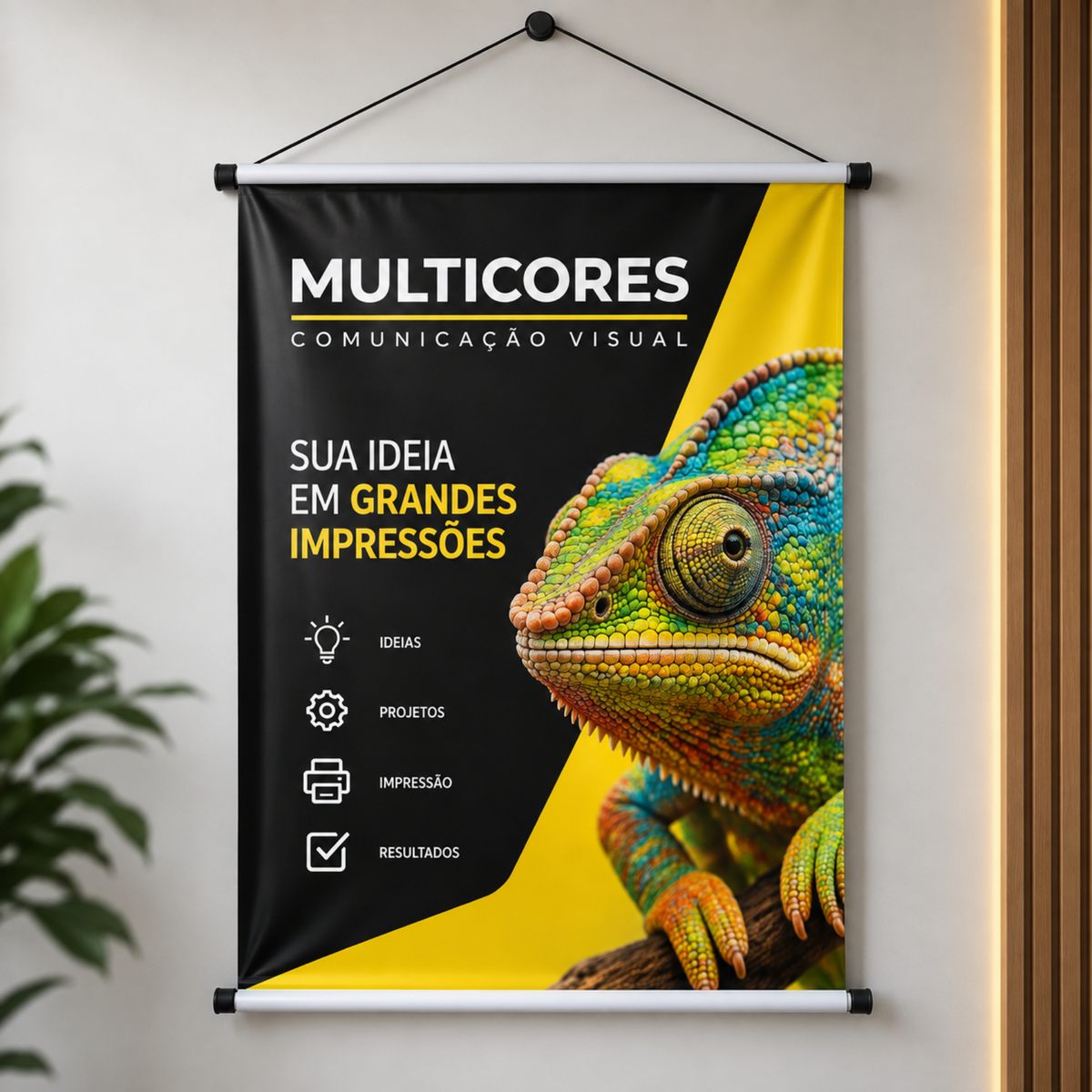 banner impresso em lona com acabamento para pendurar