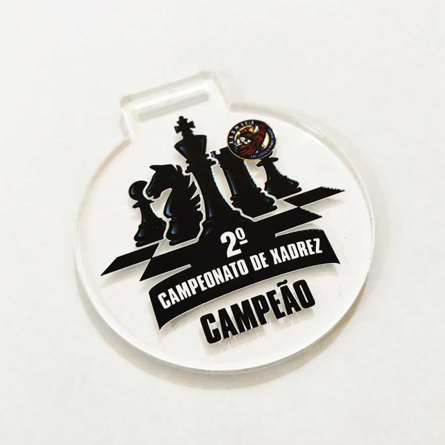 Medalha de Acrílico Personalizada com Adesivo DTF UV