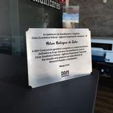 placa de homenagem personalizada em aluminio