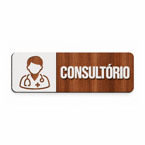 placa de identificação de salas - consultório