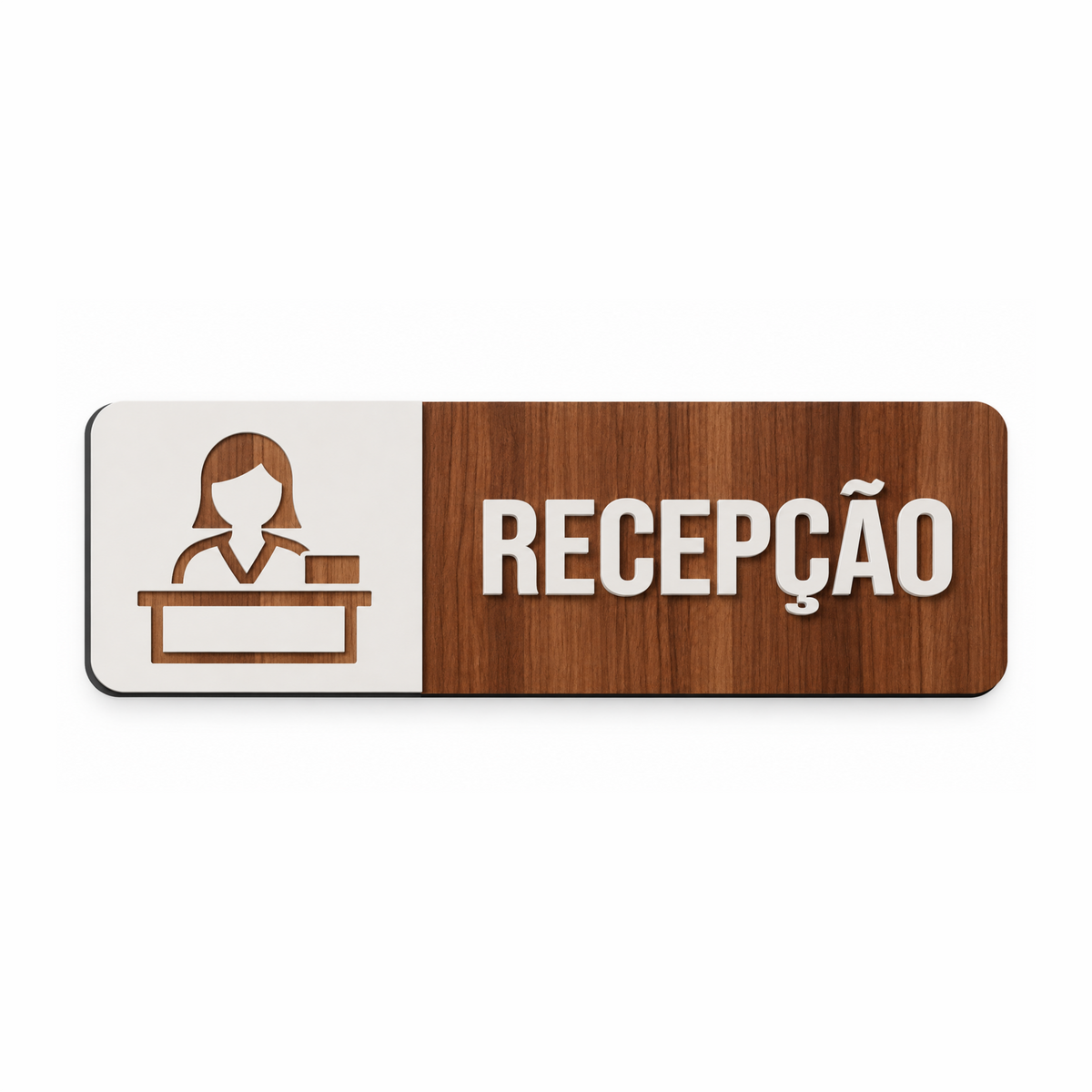 placa de identificação de salas - recepção