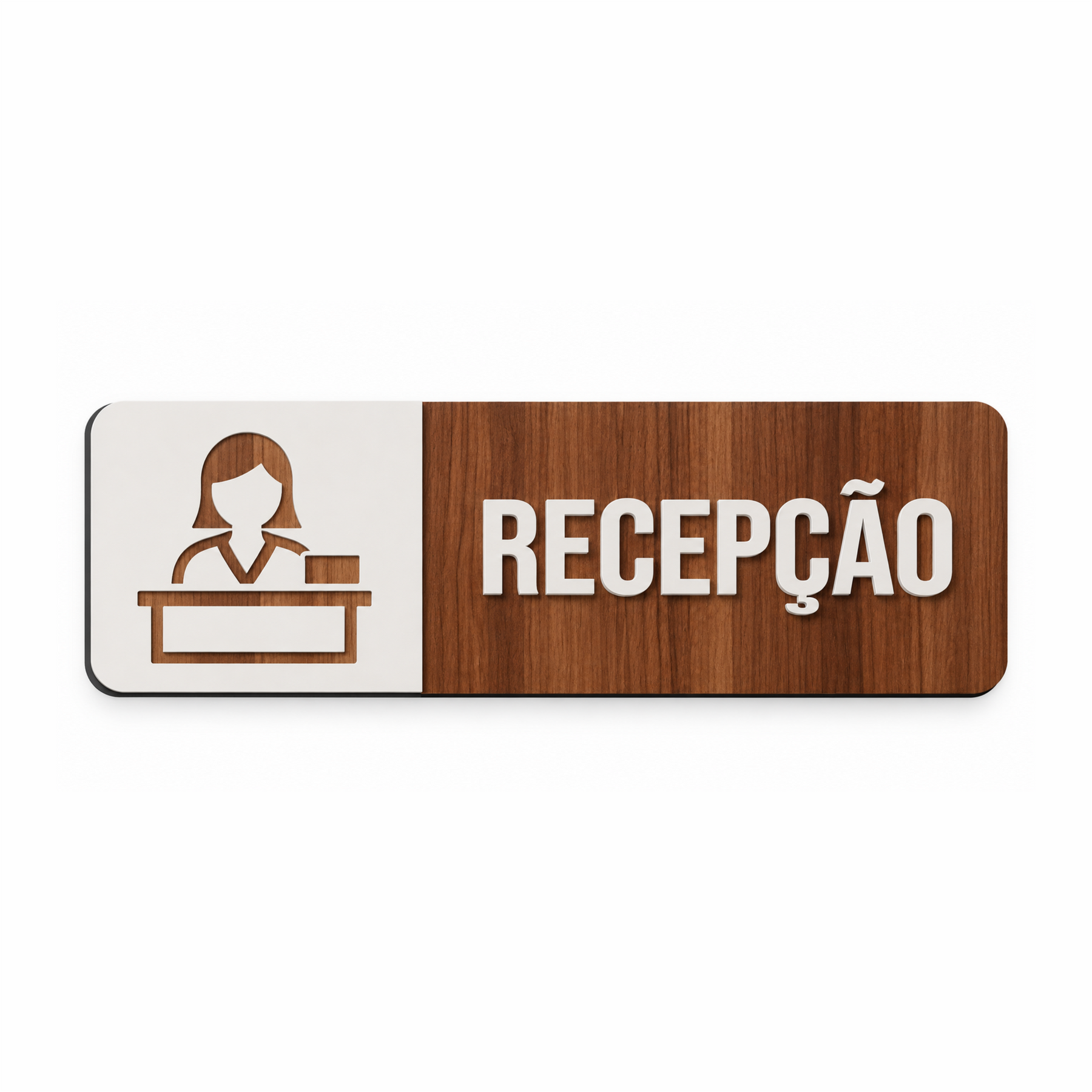 placa de identificação de salas - recepção