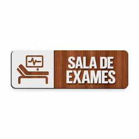 placa de identificação de salas - sala de exames
