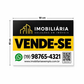 placa personalizada de vende-se ou aluga-se tamanho 50x40cm em pvc