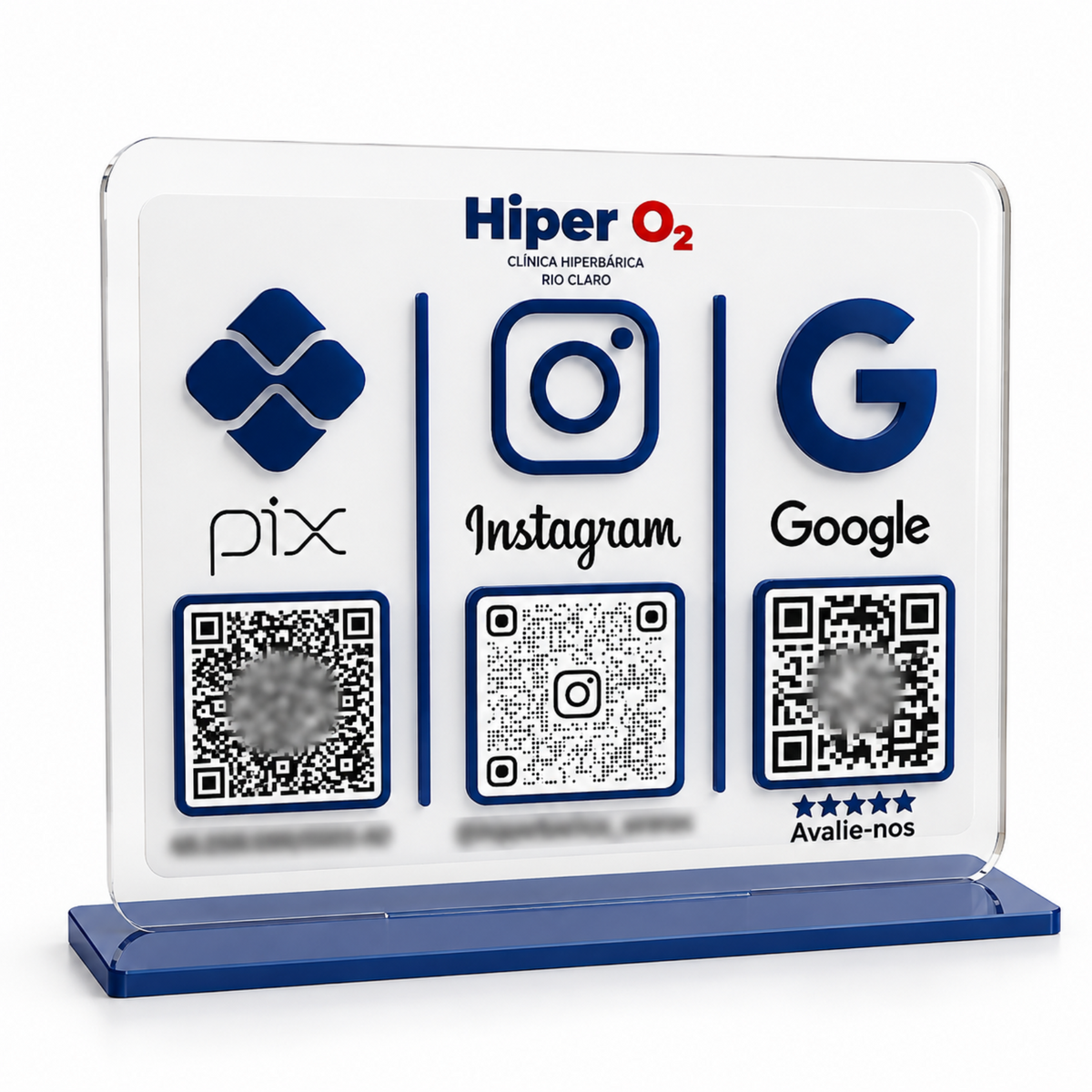 placa pix para balcão de atendimento personalizada em acrilico - multicores